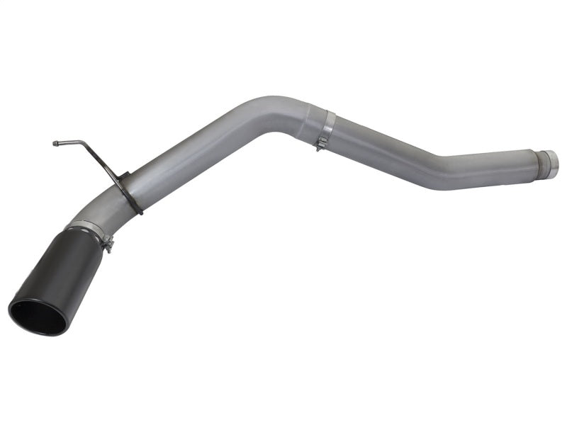aFe LARGE BORE HD 5in DPF-Back SS Exhaust w/ Black Tip 2016 Nissan Titan 5.0L V8 (td) CC SB - Burkken Auto Parts