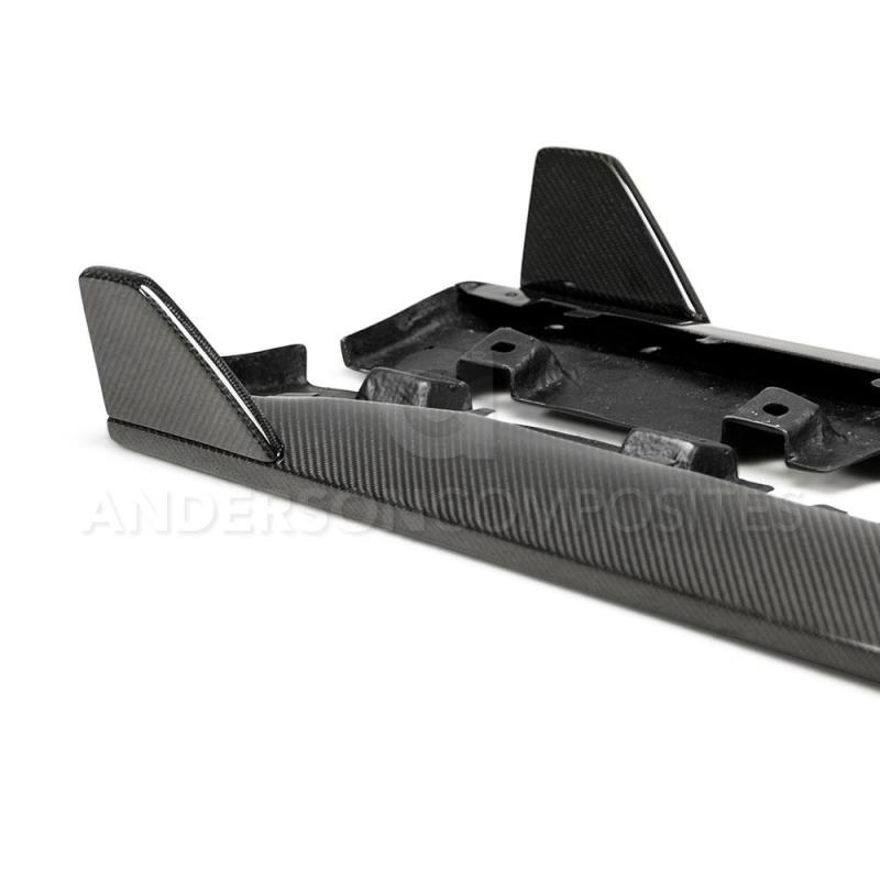 Anderson Composites 2015-2017 Ford Mustang GT350 Style Rocker Panel Splitter - Burkken Auto Parts