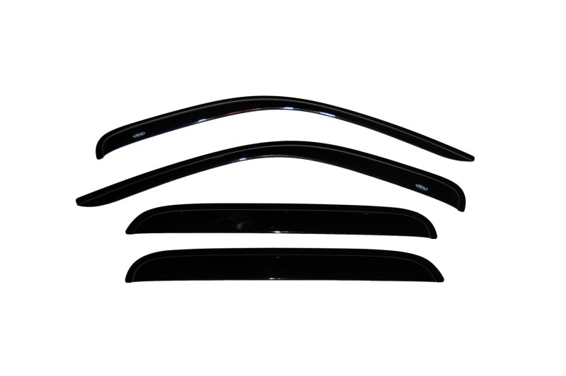 AVS 00-04 Dodge Dakota Crew Cab Ventvisor Outside Mount Window Deflectors 4pc - Smoke - Burkken Auto Parts