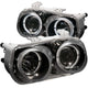 ANZO 1994-1997 Acura Integra Projector Headlights w/ Halo Black - Burkken Auto Parts