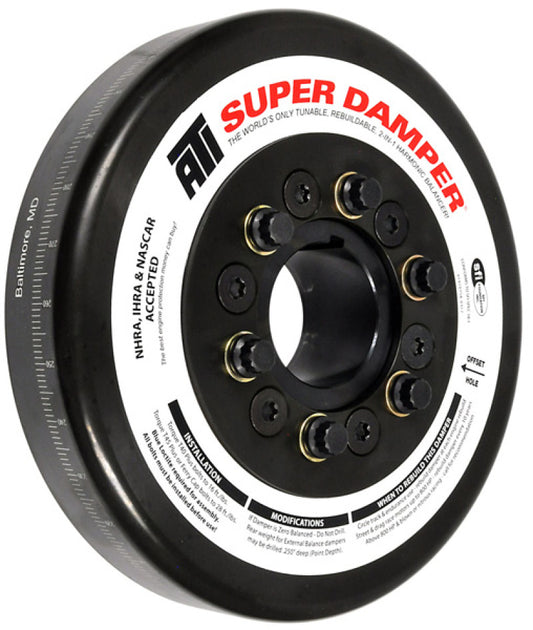 ATI Damper - 8.074in - Steel - John Deere - 466/619 Tractor - Chevy Front - 3 Ring - Diesel - Burkken Auto Parts