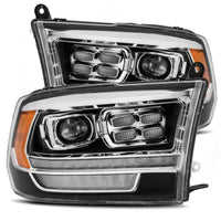 AlphaRex 09-18 Dodge Ram 2500 LUXX LED Proj Headlights Plank Style Black w/Activ Light/DRL - Burkken Auto Parts