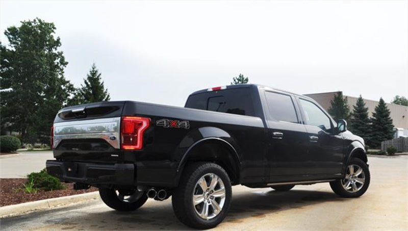 Corsa 2015-20 Ford F-150 3.5L Ecoboost (Super Crew Cab) Black Sport Single Side Dual 4in Tips CB Exh - Burkken Auto Parts