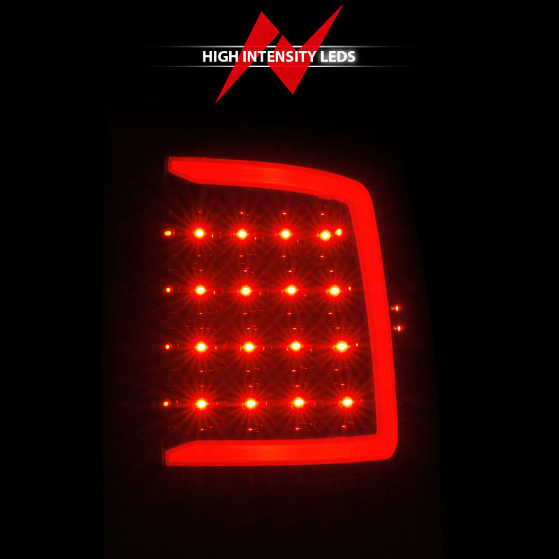 ANZO 09-18 Dodge Ram 1500 Full LED Taillights w/ Sequential Black Housing/Clear Lens - Burkken Auto Parts