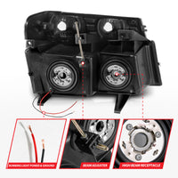 ANZO 04-12 GM Colorado/Canyon/I-Series Crystal Headlights - w/ Light Bar Chrome Housing 4pcs - Burkken Auto Parts