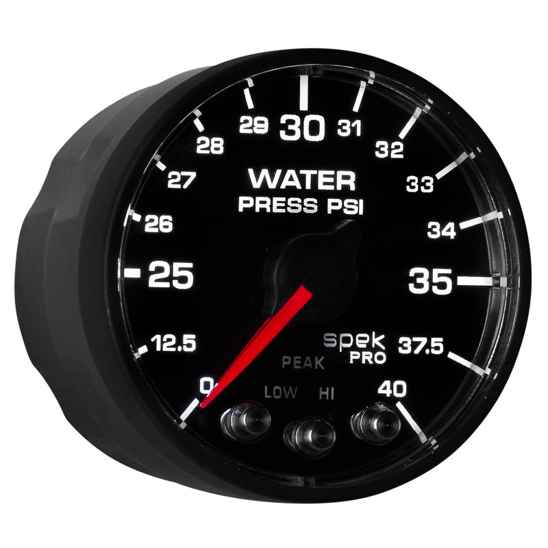 Autometer Spek-Pro - Nascar 2-1/16in Water Press 0- 40 psi Bfb - Burkken Auto Parts