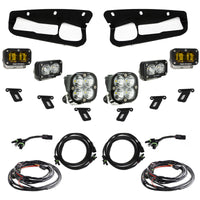 Baja Designs 21-22 Ford Bronco w/Steel Bumper S2 SAE Pro Fog Pocket Light Kit - Amber - Burkken Auto Parts