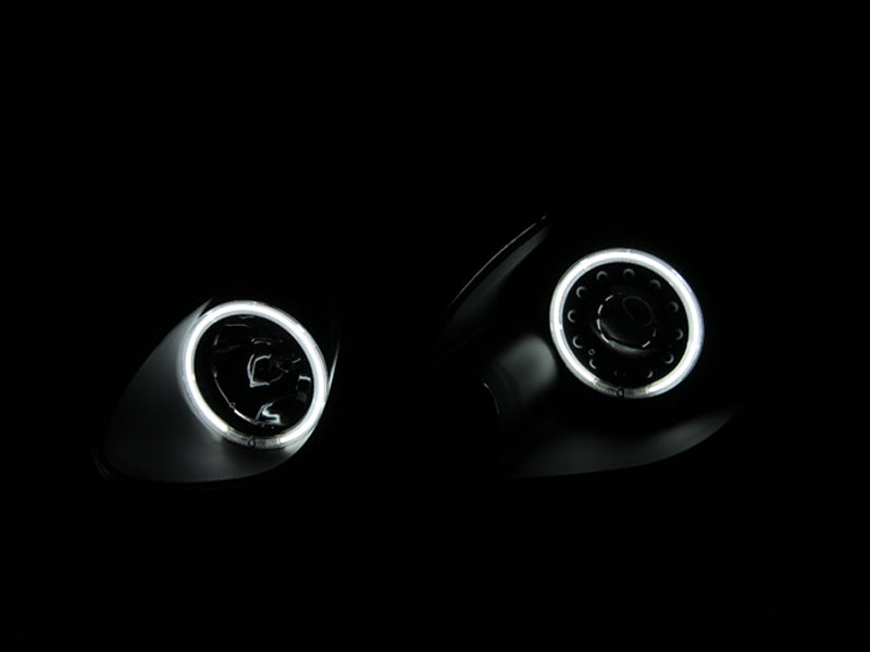 ANZO 1998-2005 Lexus Gs300 Projector Headlights w/ Halo Black - Burkken Auto Parts