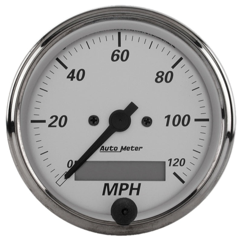 Autometer American Platinum 3-1/8in 0-120mph Electronic In-Dash Programmable Speedometer - Burkken Auto Parts