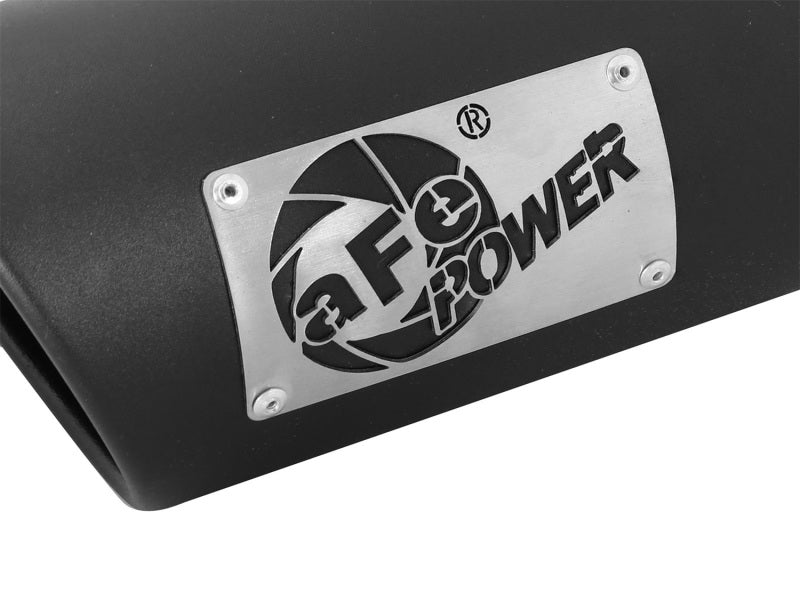 aFe MACHForce-XP 3.5in 409 Stainless Steel Exhaust Tip 3.5in x 4.5in Out x 12in L Clamp-On - Burkken Auto Parts