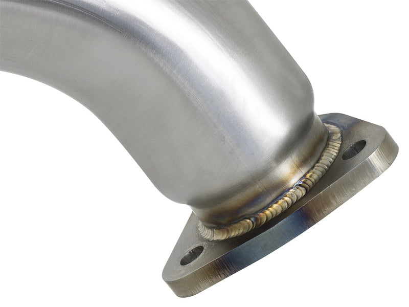 aFe Twisted Steel 3in Rear Down-Pipe/Mid Pipe 2017+ Honda Civic Type R I4 2.0L (t) - Burkken Auto Parts