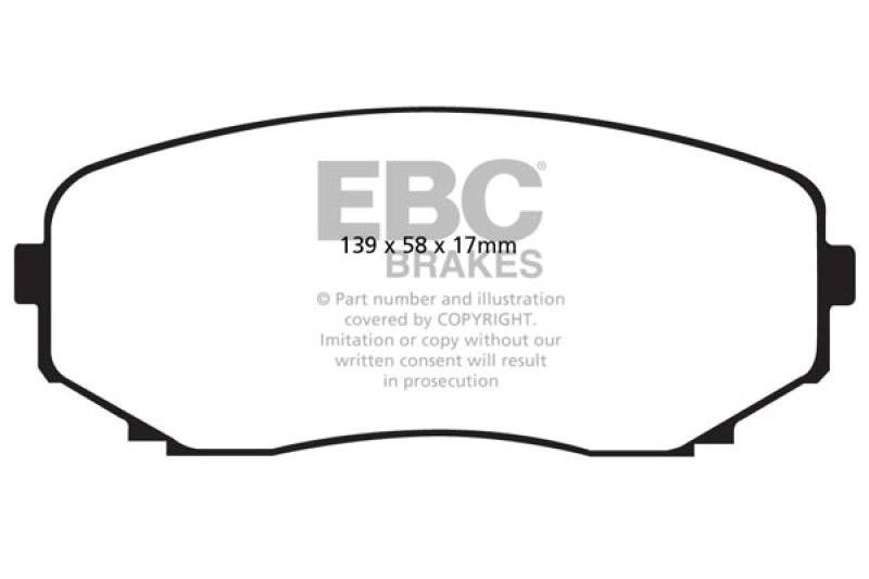 EBC 11-14 Ford Edge 2.0 Turbo Greenstuff Front Brake Pads - Burkken Auto Parts