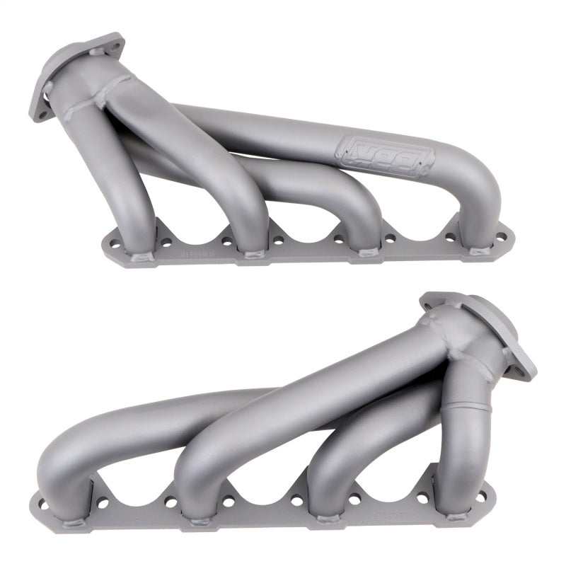 BBK 79-93 Mustang 351 Swap Shorty Unequal Length Exhaust Headers - 1-5/8 Titanium Ceramic - Burkken Auto Parts