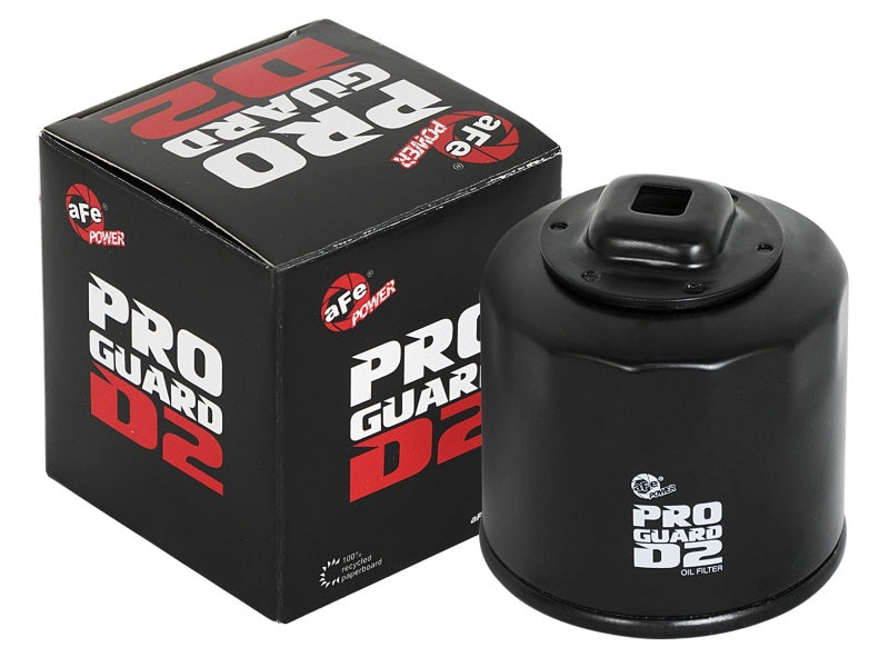 aFe Pro GUARD D2 Oil Filter 02-17 Nissan Cars L4/  04-17 Subaru Cars H4 (4 Pack) - Burkken Auto Parts