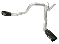 aFe MACHForce XP Exhaust Aluminized Dual Split DPF Back 11-15 GM Diesel Truck V8-6.6L (td) (BLK tip) - Burkken Auto Parts