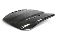 Anderson Composites 15-17 Ford Mustang (Excl. GT350/GT350R) Heat Extractor Double Sided Hood - Burkken Auto Parts
