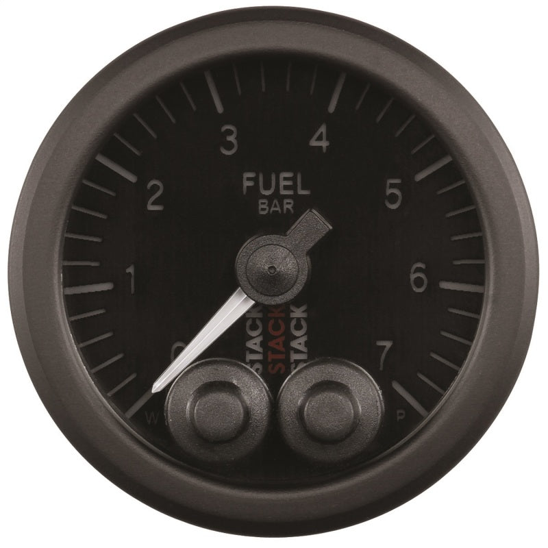 Autometer Stack 52mm 0-7 Bar M10 Male Pro-Control Fuel Pressure Gauge - Black - Burkken Auto Parts