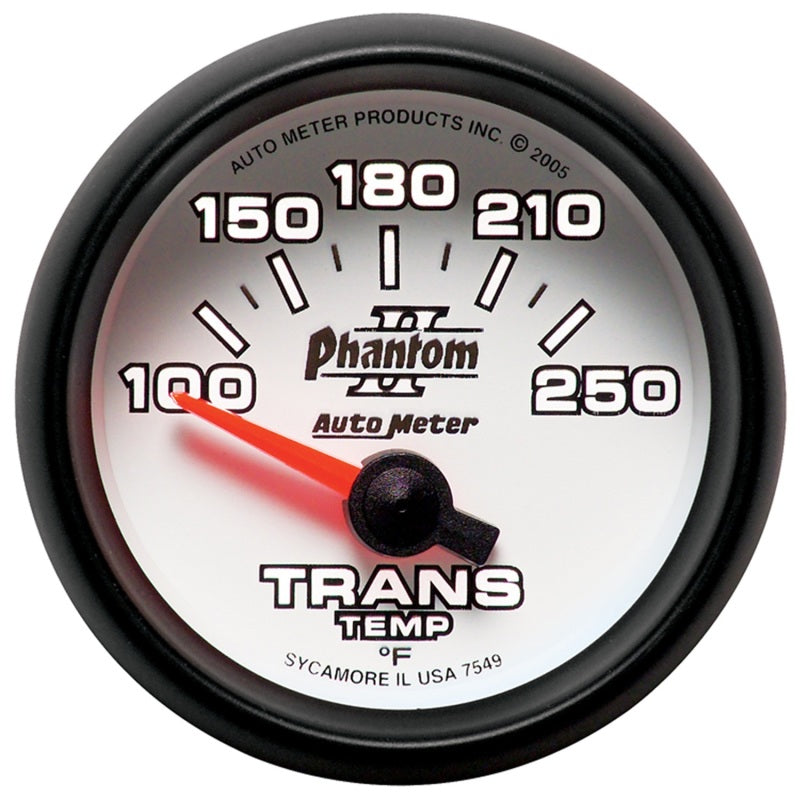 Autometer Phantom II 52.4mm Shortl Sweep Electronic 100-350 Def F Transmission Temperature Gauge - Burkken Auto Parts
