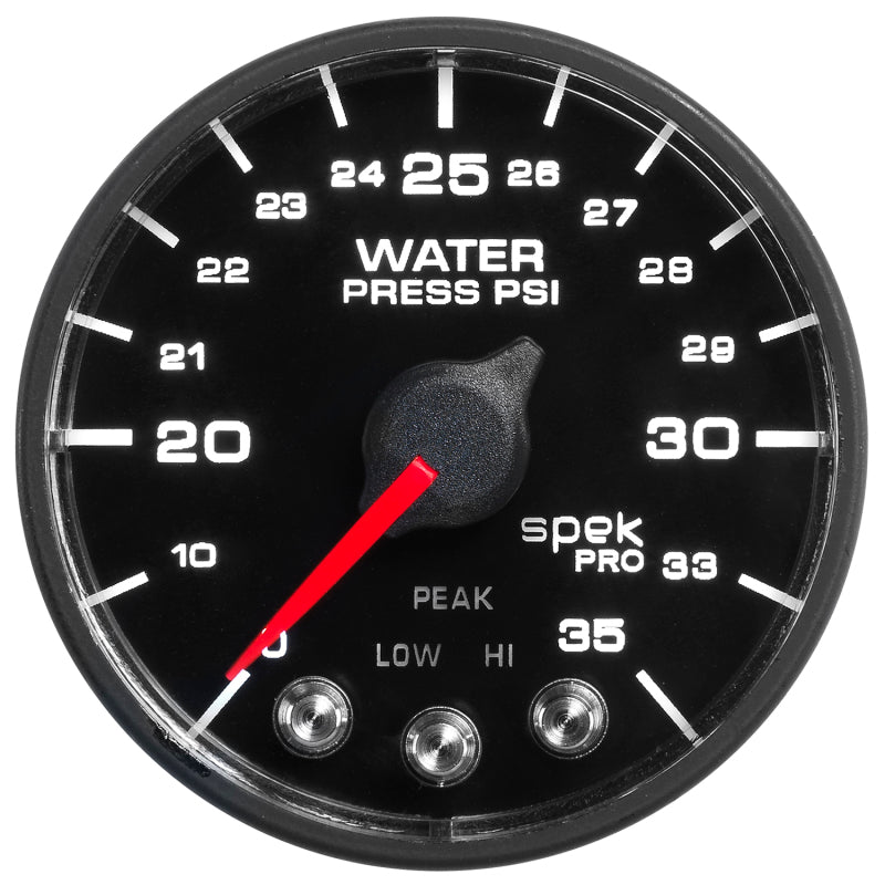 Autometer Spek-Pro - Nascar 2-1/16in Water Press 0- 35 psi Bfb Sp - Burkken Auto Parts