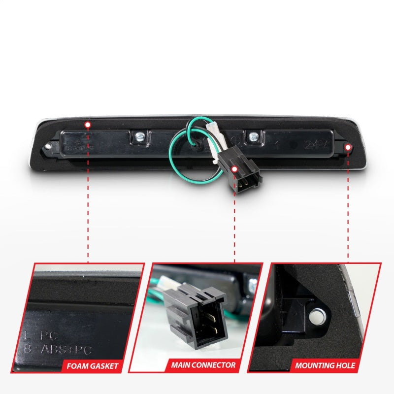 ANZO 1994-2001 Dodge Ram 1500 LED 3rd Brake Light Smoke - Burkken Auto Parts