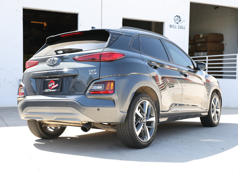 aFe Takeda 2.5in 304 SS Axle-Back Exhaust w/o Muffler w/BlackTips 18-22 Hyundai Kona L4-1.6L (t) AWD - Burkken Auto Parts