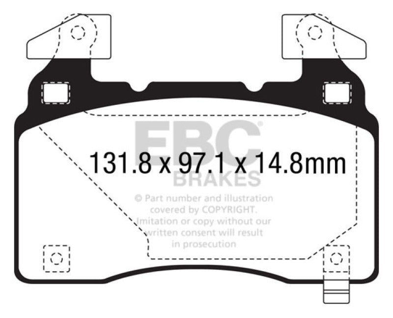EBC 12+ Tesla Model S Electric Greenstuff Front Brake Pads - Burkken Auto Parts