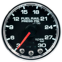 Autometer Spek-Pro Gauge Rail Press 2 1/16in 30Kpsi Stepper Motor W/Peak & Warn Blk/Chrm - Burkken Auto Parts