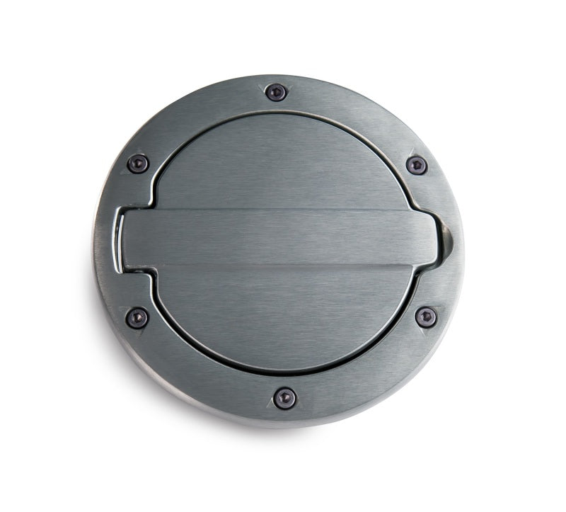 AMP Research 2007-2017 Jeep Wrangler JK 2/4 Door Fuel Door - Brushed - Burkken Auto Parts