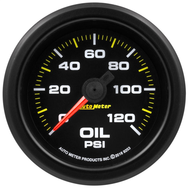 Autometer Extreme Environment 2-1/16in 120psi Stepper Motor Oil Pressure Gauge w/ Warning Light - Burkken Auto Parts