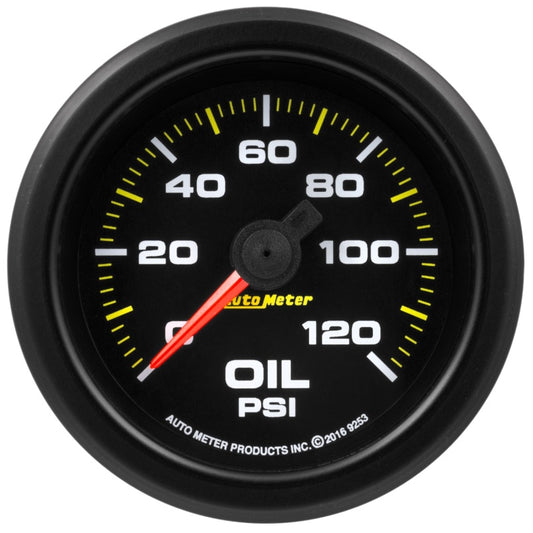 Autometer Extreme Environment 2-1/16in 120psi Stepper Motor Oil Pressure Gauge w/ Warning Light - Burkken Auto Parts