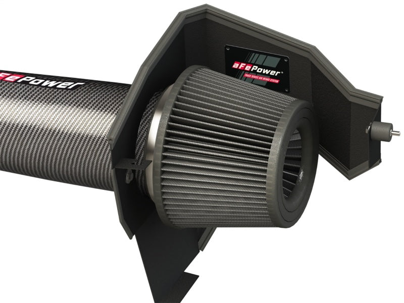aFe POWER Magnum FORCE Carbon Fiber Stage 2 Track Series Pro Dry S CAIS - 11-18 Dodge Challenger V8 - Burkken Auto Parts