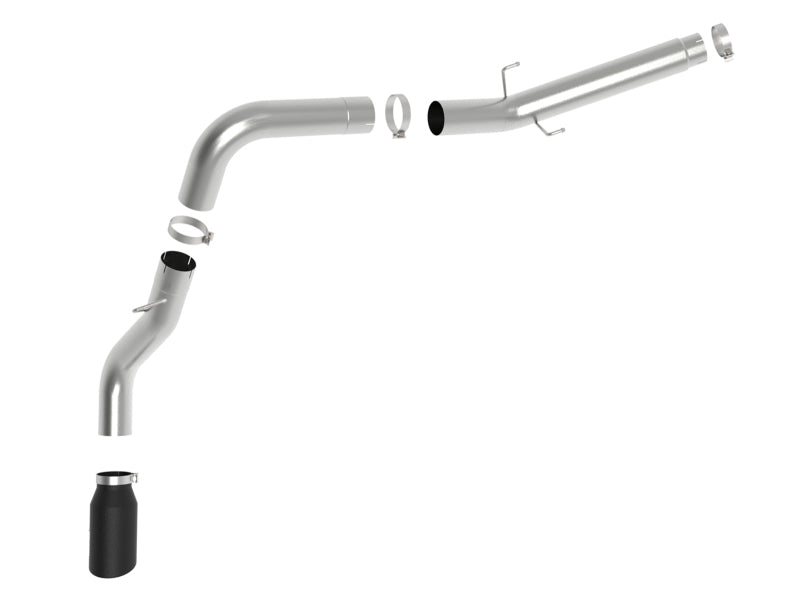 aFe Large Bore-HD 5in 409SS DPF-Back Exhaust System w/Black Tip 19-20 Ram Diesel Trucks L6-6.7L (td) - Burkken Auto Parts