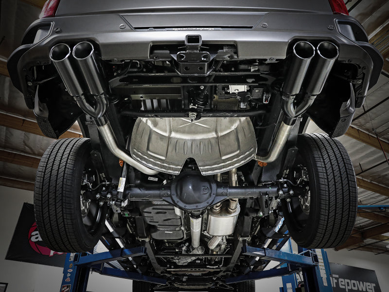 aFe Vulcan Series 4-3in 304SS Exhaust Cat-Back w/ Blk Tips 2019 GM Silverado/Sierra 1500 V8-6.2L - Burkken Auto Parts