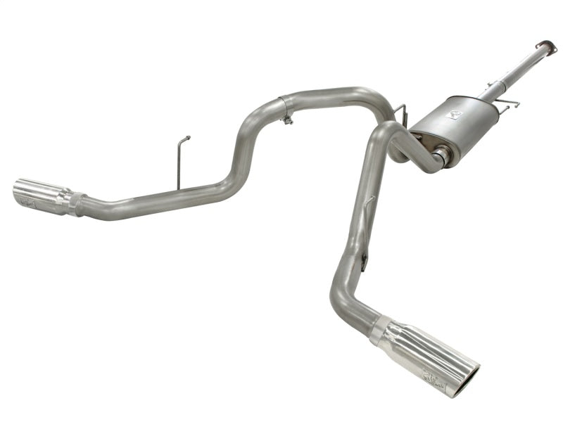 aFe MACHForce XP Exhausts 3inSS Dual Side Exit Cat-Back 11-14 Ford F150 Ecoboost V6-3.5L (TT) - Burkken Auto Parts