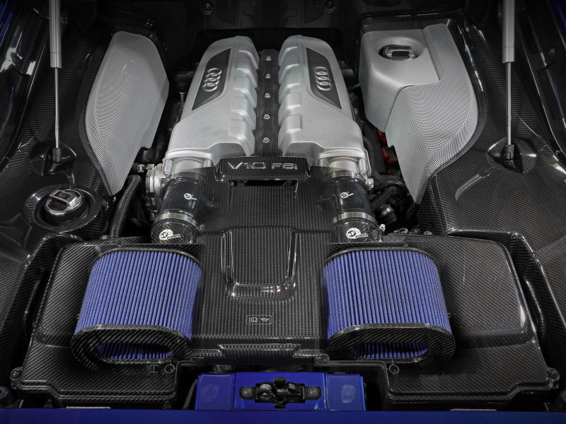 aFe 15-21 Lamborghini Huracan V10-5.2L Track Series Intake System w/ Pro 5R Filter - Burkken Auto Parts