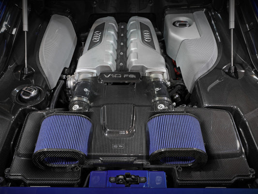 aFe 15-19 Lamborghini Huracan V10-5.2L Track Series Intake System w/ Pro 5R Filter