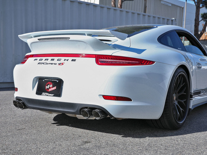 aFe MACHForce XP 12-16 Porsche 911 Carrera H6-3.8L SS-304 Cat-Back Exhaust w/Carbon Fiber Tips - Burkken Auto Parts