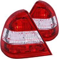 ANZO 1994-2000 Mercedes Benz C Class W202 Taillights Red/Clear - Burkken Auto Parts