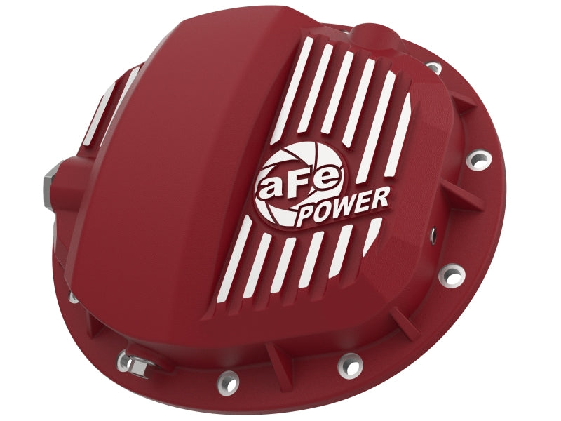 aFe Pro Series GMCH 9.5 Rear Diff Cover Red w/ Machined Fins 19-20 GM Silverado/Sierra 1500 - Burkken Auto Parts
