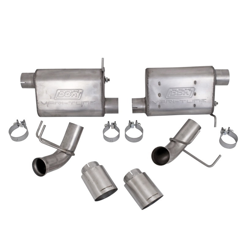BBK 11-14 Mustang GT VariTune Axle Back Exhaust Kit (Stainless Steel) - Burkken Auto Parts