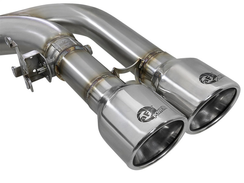 aFe MACH Force-Xp 3.5in. 304 SS C/B Exhaust w/o Muffler 15-18 BMW X5 M V8-4.4L (tt) - Polished Tip - Burkken Auto Parts