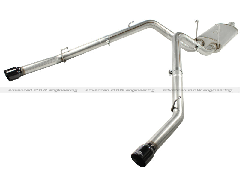 aFe MACHForce XP Exhausts Cat-Back SS-409 EXH CB Dodge Ram 1500 5.7L HEMI 09-13 Glossed Black - Burkken Auto Parts
