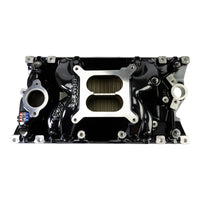 Edelbrock RPM Air-Gap Manifold for Small-Block Chevy Vortec - Black Plasma Finish