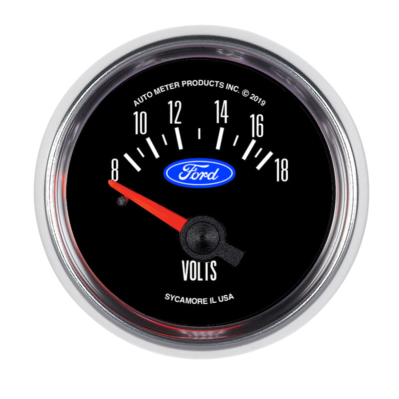 Autometer Ford 2-1/16in. 18V Electric Voltmeter Gauge - Burkken Auto Parts