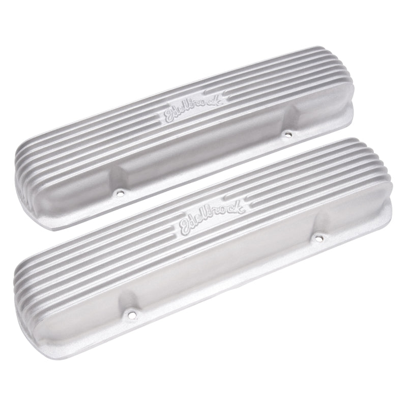 Edelbrock Valve Cover Classic Series Pontiac 1962-1979 301-455 CI V8 Satin - Burkken Auto Parts