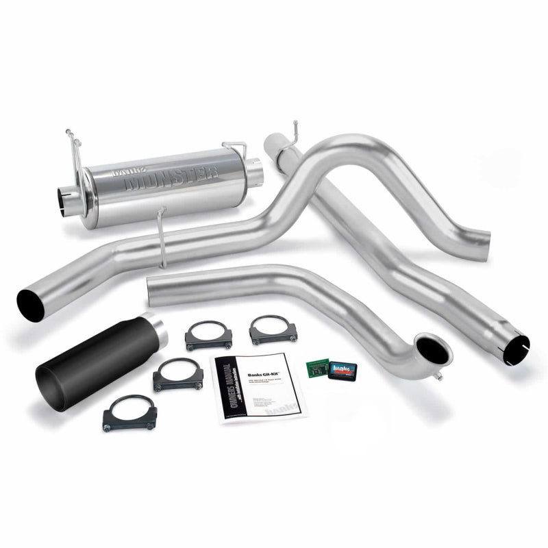 Banks Power 99 Ford 7.3L Truck w/Cat Conv Git-Kit - SS Single Exhaust w/ Black Tip - Burkken Auto Parts