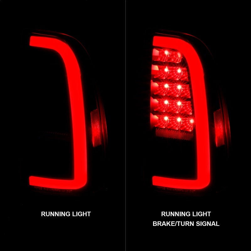 ANZO 00-06 Toyota Tundra LED Taillights w/ Light Bar Black Housing Clear Lens - Burkken Auto Parts