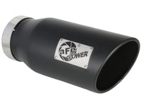 aFe MACH Force-XP 409 SS Right Side Single Wall Exhaust Tip 5in Inlet x 7in Outlet x 15in L - Burkken Auto Parts