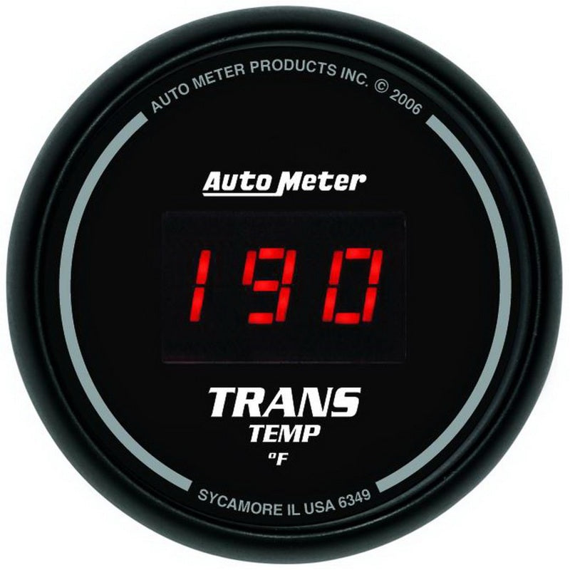 Autometer Z Series 52mm Black Digital 0-300 Deg F Transmission Temperature Gauge - Burkken Auto Parts