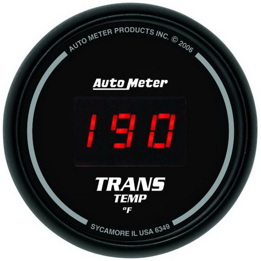 Autometer Z Series 52mm Black Digital 0-300 Deg F Transmission Temperature Gauge - Burkken Auto Parts